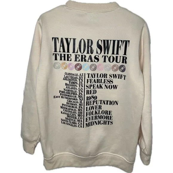 Taylor Swift Women’s The Era's Your Graphic Sweatshirt in Cream, Size M - Picture 2 of 8